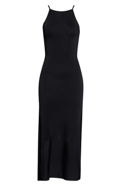 Courrèges Circle Edge Knit Dress In Black