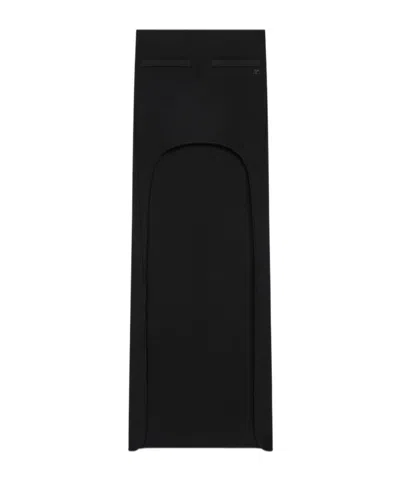 Courrèges Circle-edged Knitted Asymmetric Skirt In Black