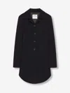 Courrèges Tailored Button-front Coat In Black