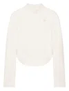 Courrèges Circle Asymmetrical Jacket In White