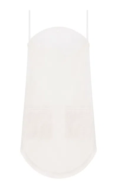 Courrèges Circle Lace Dress In White
