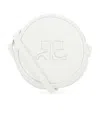 Courrèges Circle Logo-patch Shoulder Bag In White