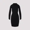 Courrèges Courreges Circle Rib Mini Dress Women In Black
