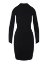 Courrèges Courreges Circle Rib Mini Dress Women In Black