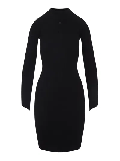 COURRÈGES CIRCLE RIB MINI DRESS