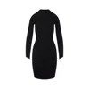 Courrèges Courreges Circle Rib Mini Dress Women In Black