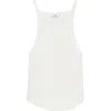 Courrèges Courreges "ribbed Knit Tank Top With Pointed Hem In White