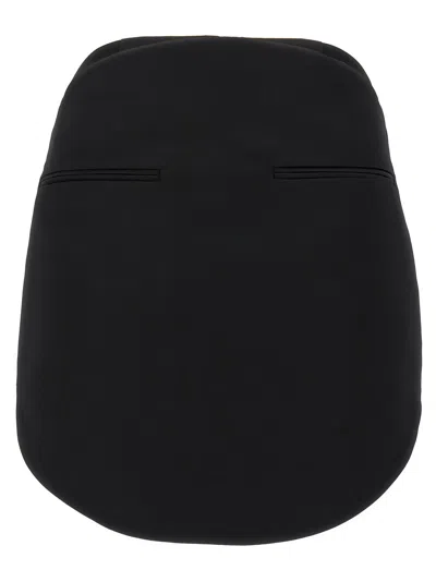 Courrèges Circle Satin Skirt In Black