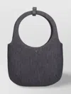 Courrèges Circular Handle Crossbody Strap Denim Texture
