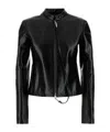 Courrèges Courreges Black Stretch Vynil Jacket In Black