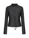 Courrèges City Denim Jacket In Black