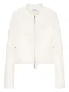 Courrèges City Zip-front Cropped Jacket In White