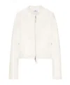 Courrèges City Zip-front Cropped Jacket In Neutral