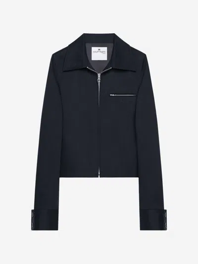 Courrèges City Zipper Jacket In Blue