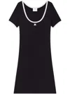 Courrèges Signature Contrast T-shirt In Black