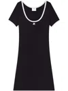 Courrèges Signature Contrast T-shirt In Black