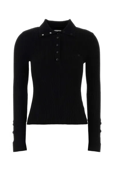 Courrèges Courreges Classic Rib Polo In Black