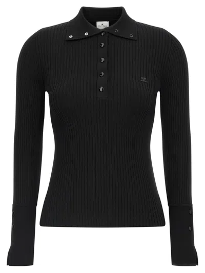 COURRÈGES COURRÈGES 'CLASSIC RIB' POLO SHIRT