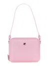 Courrèges Rectangular Shoulder Bag With Adjustable Strap And Minimalist Design In Pink