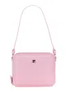 Courrèges Rectangular Shoulder Bag With Adjustable Strap And Minimalist Design In Pink