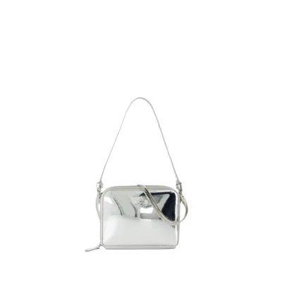 Courrèges Cloud Chained Mirror Purse - Leather - Silver