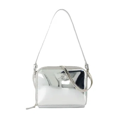 Courrèges Cloud Chained Mirror Purse Courreges Leather Silver