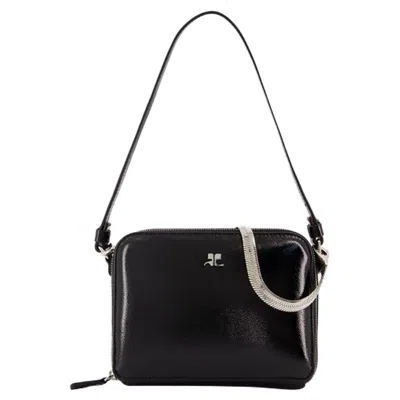 Courrèges Cloud Chained Naplack Purse - Courreges - Leather - Black