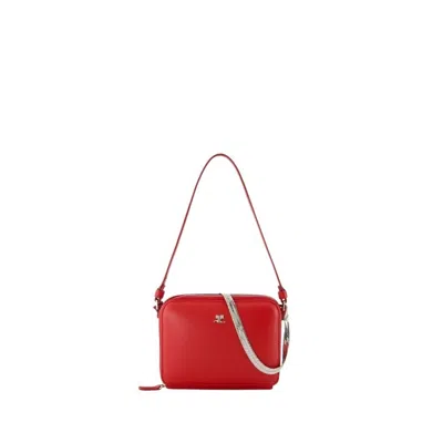 Courrèges Cloud Chained Purse - Leather - Red