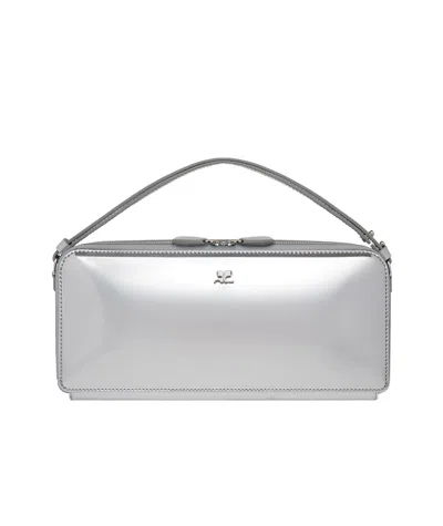 Courrèges Cloud Logo-plaque Shoulder Bag In Gray