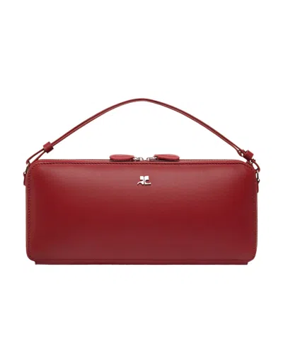 Courrèges Cloud Logo-plaque Shoulder Bag In Red