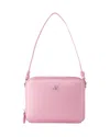 Courrèges Rectangular Shoulder Bag With Adjustable Strap And Minimalist Design In Pink