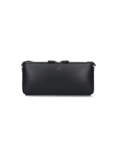 Courrèges Cloud Reflex Leather Baguette Bag In Black