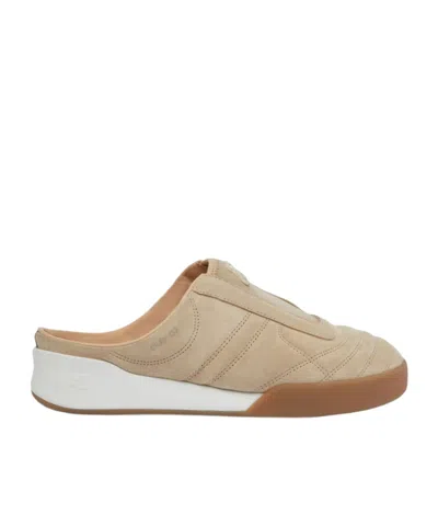 Courrèges Club 02 Suede Mules In Neutral