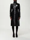 Courrèges Reedition Vinyl Trench Coat In Black