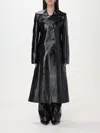Courrèges Trench Coat  Woman Color Black In Black