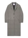 Courrèges Cocoon Checked Coat In Negro