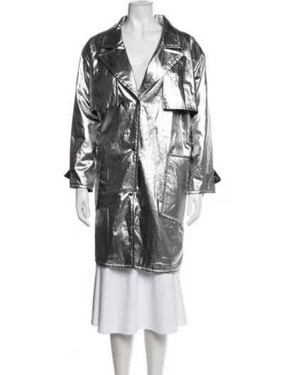 Pre-owned Courrèges Coat In Silver