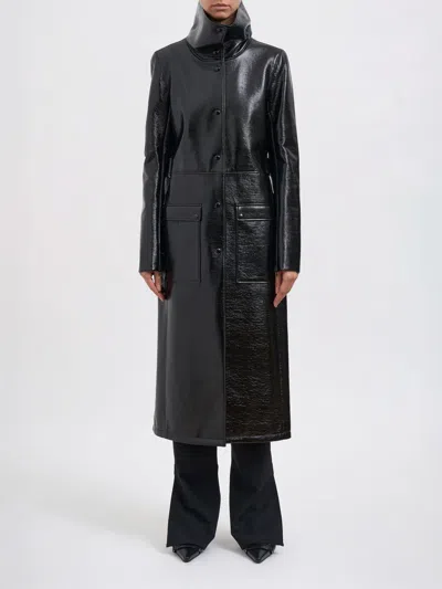 Courrèges Coat Woman  In Black