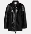 Courrèges Coated Cotton-blend Jacket In Black