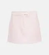 Courrèges Minirock Aus Beschichteter Baumwolle In Pale Pink