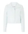 Courrèges Coated Cotton-blend Jacket In White