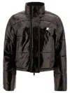 Courrèges Vinyl Bomber Jacket With Contrasting Embroidered Ac Logo