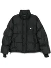 Courrèges Logo-embroidered Puffer Jacket In Black