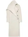 Courrèges Oblique Cotton Trench Coat In White
