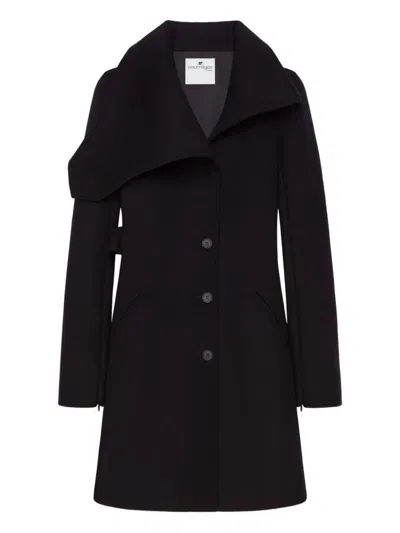 Courrèges Heritage Wool Coat Woman Black