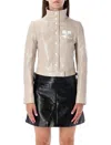 Courrèges Beige Reedition Vinyl Jacket In Neutral