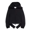 Courrèges Cocoon Bonded Cotton Blend Jacket In Black