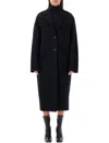 Courrèges Cocoon Coat In Black
