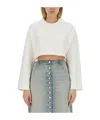 Courrèges Courreges Woman Sweatshirt Ivory Size L Cotton In White
