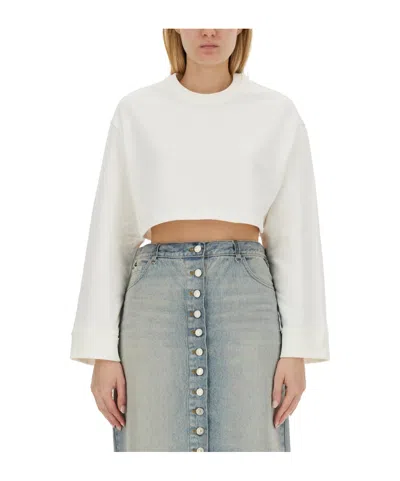 COURRÈGES COURRÈGES COCOON CROPPED SWEATSHIRT